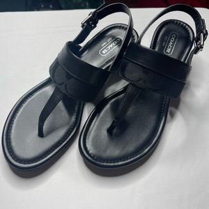 COACH Leatherware wedge sandals